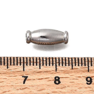 Barrel 304 Stainless Steel Magnetic Clasps STAS-D382-03C-P-1