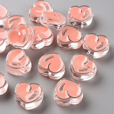 Transparent Enamel Acrylic Beads TACR-S155-004C-1