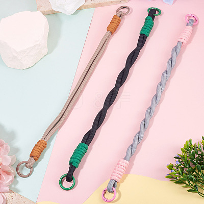 3Pcs 3 Styles Polyester Cord Phone Hand Strap Chains AJEW-TA0002-62A-1