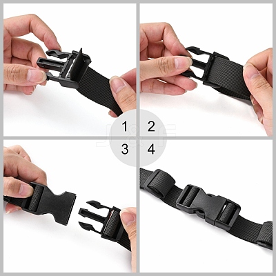 POM Plastic Side Release Buckles X-KY-R002-01-1