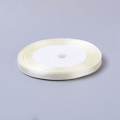 1/4 inch(6mm) Beige Satin Ribbon Wedding Sewing DIY X-RC6mmY002-1