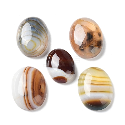 Natural Striped Agate/Banded Agate Cabochons G-H296--01D-04-1