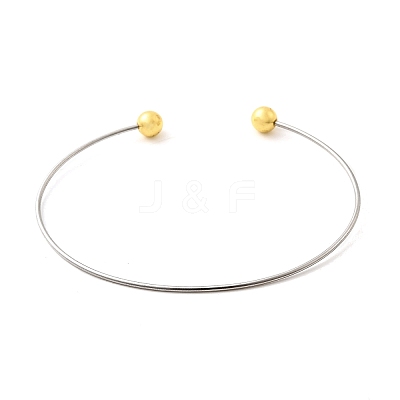 1.2MM 201 Stainless Steel Cuff Bangle Making BJEW-Z144-01GP-01-1