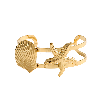 Stainless Steel Cuff Bangles STAS-OY011-42G-1