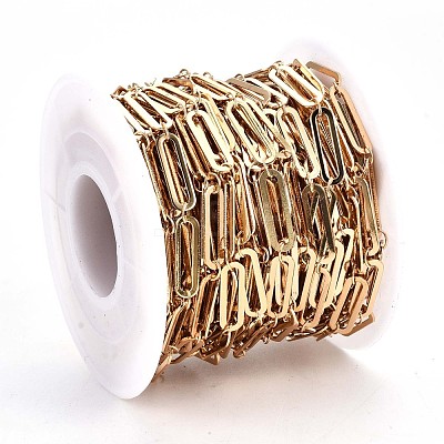 Brass Paperclip Chains CHC-S009-009G-1