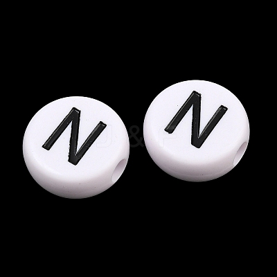 Opaque Acrylic European Beads AC-CBA3BDD-01N-1