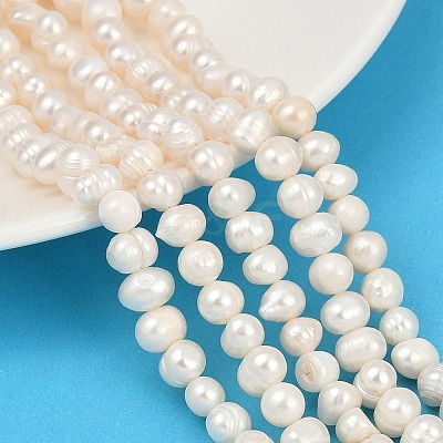 Natural Cultured Freshwater Pearl Beads Strands PEAR-I007-07Y-07A-1
