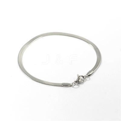Tarnish Resistant 304 Stainless Steel Bracelets BJEW-D418-01P-1