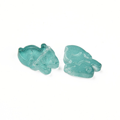 Two Tone Transparent Spray Painted Glass Beads GLAA-Q092-03-C06-1