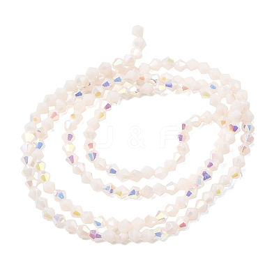 AB Color Plated Opaque Glass Beads Strands GLAA-G127-02I-1
