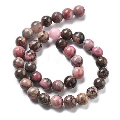 Natural Rhodonite Beads Strands G-G828-02-10mm-1