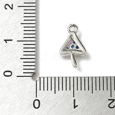 Brass Micro Pave Cubic Zirconia Charms KK-I276-45P-1