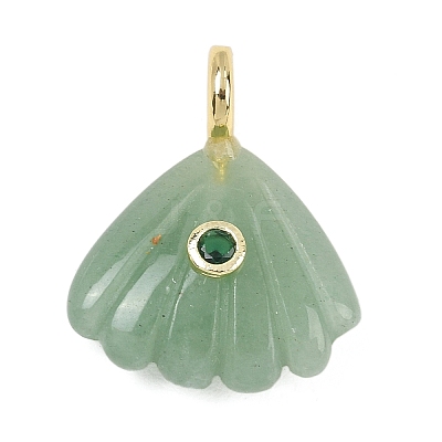 Natural Green Aventurine Carved Pendants G-G330-02G-08-1