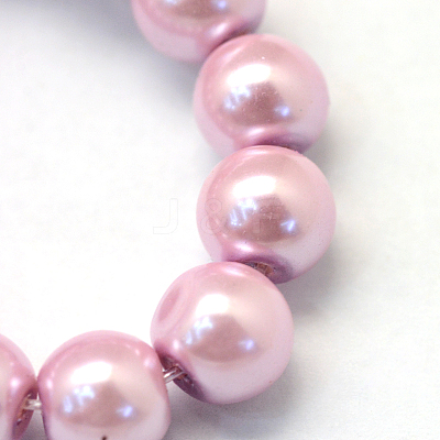 Baking Paint Pearlized Glass Pearl Round Bead Strands HY-Q003-6mm-47-1