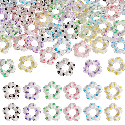 48Pcs 6 Colors Transparent Plastic Bead Frame KY-TA0001-26-1