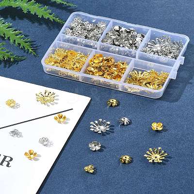 140Pcs Iron Bead Caps IFIN-FS0001-42-1