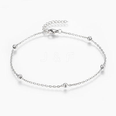 304 Stainless Steel Anklets AJEW-H013-02-1