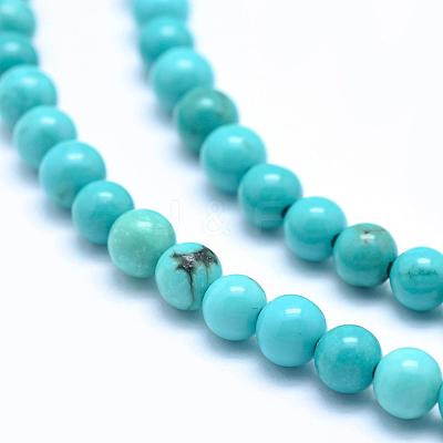 Natural Magnesite Round Beads Strands TURQ-G148-03-4mm-1