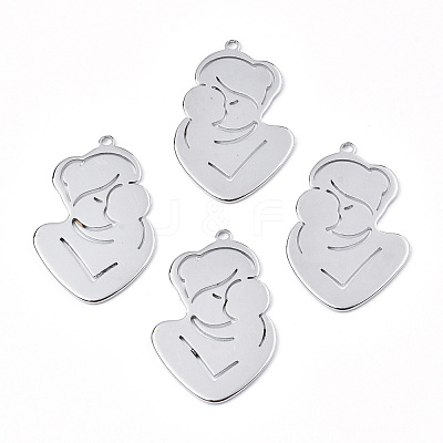 Non-Tarnish 201 Stainless Steel Pendants STAS-N098-070P-1