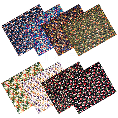 8Pcs 2 Styles Cotton Fabric DIY-PH0036-29A-1