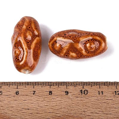 Vintage Handmade Porcelain Beads PORC-Q008-12D-1