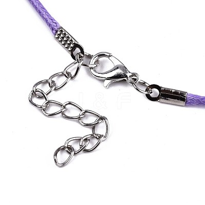 Waxed Cotton Cord Necklace Making MAK-S034-021-1