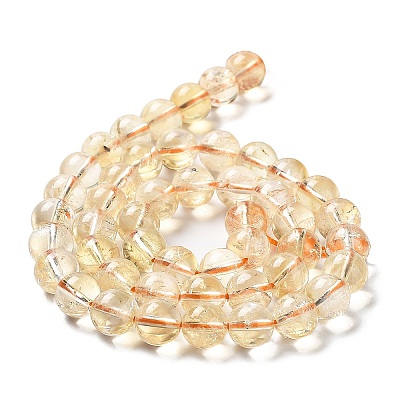Natural Citrine Beads Strands X-G-G212-8mm-29-1
