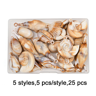 25Pcs 5 Styles Acrylic Big Pendants OACR-FP0001-36-1
