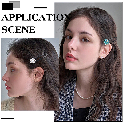 4 Sets Iron Snap Hair Clips AJEW-SC0003-37A-02-1