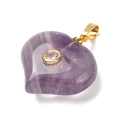 Natural Banded Amethyst Pendants G-B188-02G-03-1