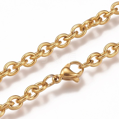 304 Stainless Steel Cable Chain Bracelets BJEW-H532-01G-1