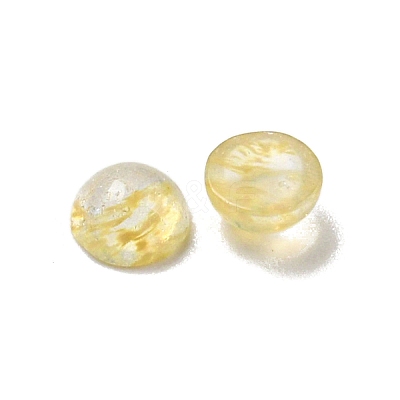 Synthetic Coffee Watermelon Stone Glass Cabochons G-H309-03-03-1