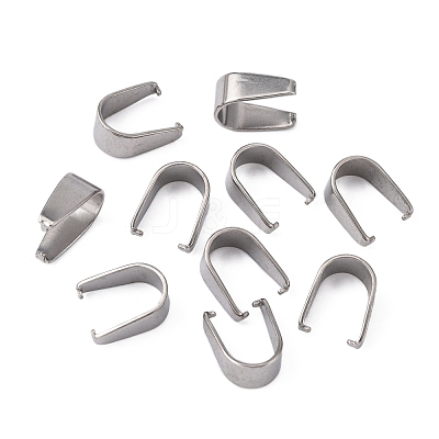 Tarnish Resistant 201 Stainless Steel Snap On Bails STAS-Q006-1-1