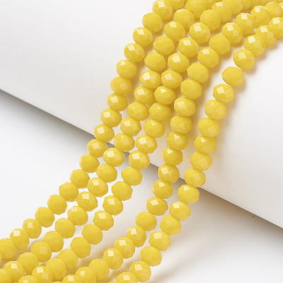 Opaque Solid Color Imitation Jade Glass Beads Strands EGLA-A044-P2mm-D04-1