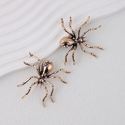 Alloy Rhinestone Stud Earrings LS-EJEW-H155-01AG-1