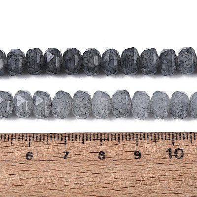 Imitation Jade Crackle Glass Beads Strands GLAA-N068-01A-A01-1