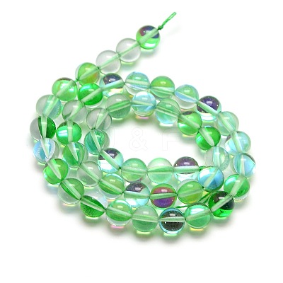 Synthetic Moonstone Beads Strands G-F143-8mm-04-1