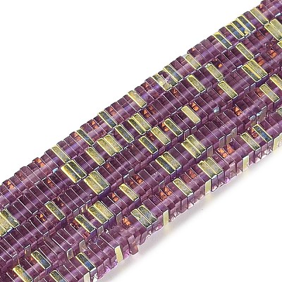 Electroplate Glass Beads Strands GLAA-B023-01A-12-1
