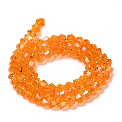Transparent Electroplate Glass Beads Strands GLAA-F029-4mm-A23-1