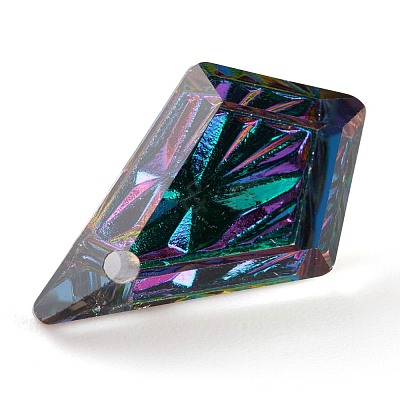 Embossed Glass Rhinestone Pendants GLAA-J101-01B-001VO-1