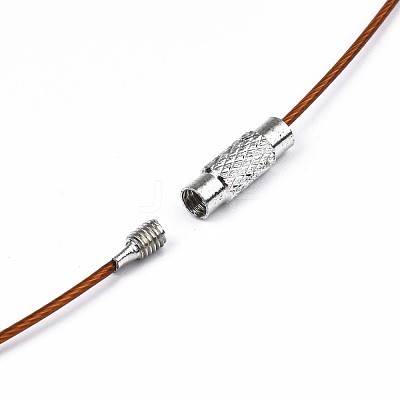 Stainless Steel Wire Necklace Cord DIY Jewelry Making X-TWIR-R003-07-1