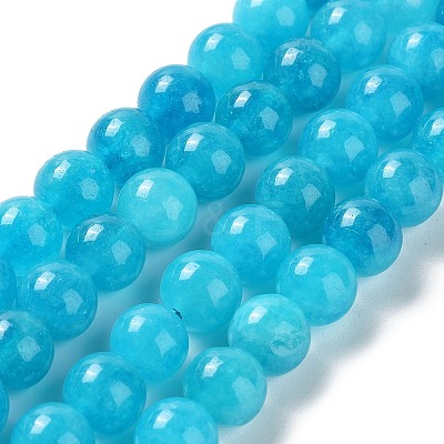 Dyed Natural Malaysia Jade Beads Strands G-G021-02B-02-1