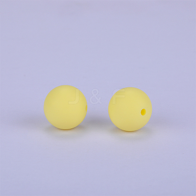 Round Silicone Focal Beads SI-JX0046A-91-1