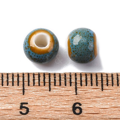 Bright Glazed Porcelain Beads PORC-D300-A39-1