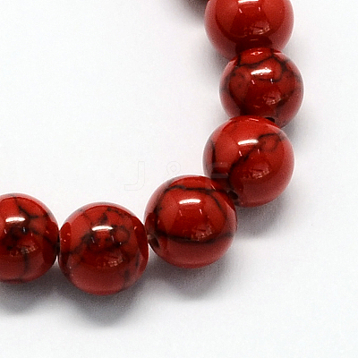 Dyed Synthetic Turquoise Gemstone Bead Strands X-TURQ-R032-10mm-XSS17-1