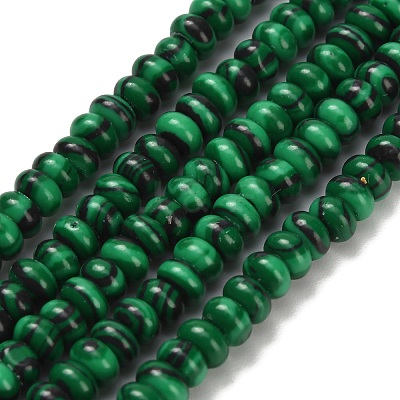Synthetic Malachite Beads Strands G-Z110-B02-2x4mm-1