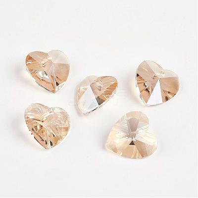 Faceted K9 Glass Charms EGLA-P026-H03-1