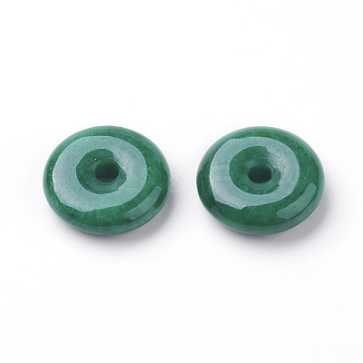 Natural Myanmar Jade/Burmese Jade Charms G-P334-06-14mm-A-1