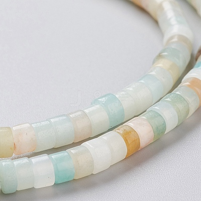 Natural Flower Amazonite Beads Strands G-F631-A34-1