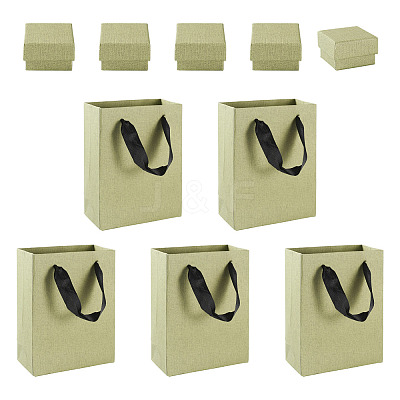 5Pcs Square Paper Jewelry Display Cases CON-TA0001-39A-01-1